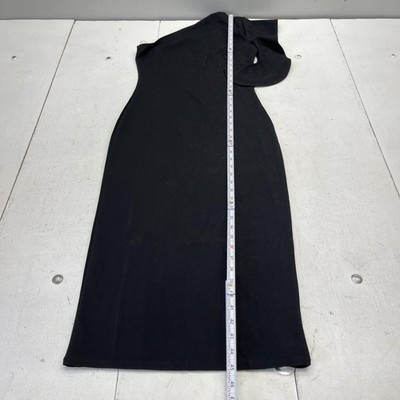 ⁂ストレート⁂ Fashion Nova Dress Womens M Black One Shoulder Long Sleeve Bodycon