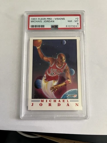 1991 FLEER PRO-VISIONS #2 MICHAEL JORDAN PSA 8 B1
