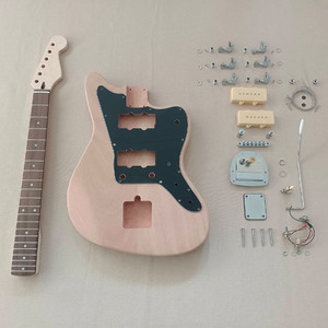 DIY Electric Guitar Kit Humbucker Pickup Solid Mahogany Body Rosewood Fretboard