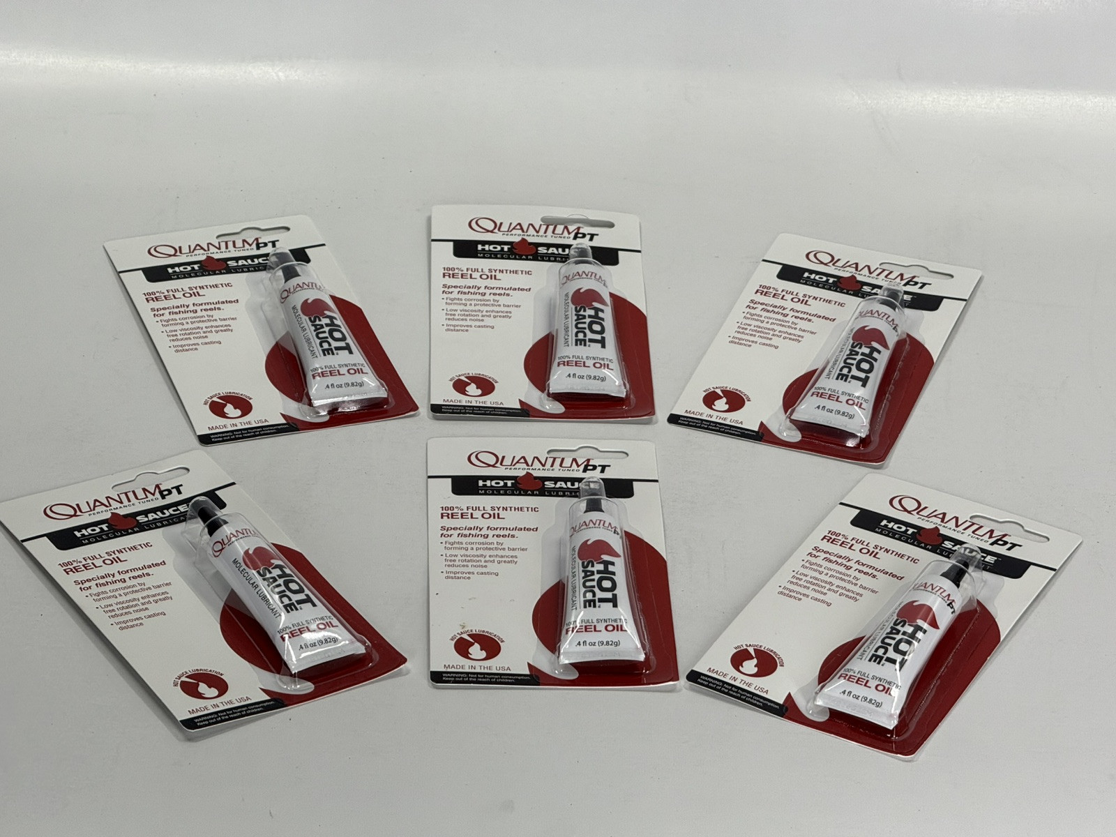 Box of 6 -Quantum PT Hot Sauce Molecular Lubricant 100% Full Synthetic Reel Oil