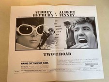 Two for the Road Premiere Ad Mat Radio City Music Hall 1967 Audrey Hepburn!