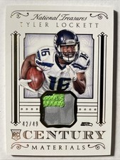 2015 National Treasures TYLER LOCKETT RC Century Material Gold 3 Color Patch /49