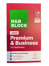H R Block Tax Software Premium  Business 2025, PC Only Key Code Details 