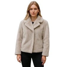 Weatherproof Teddy Bear Cream Jacket Small Preowned