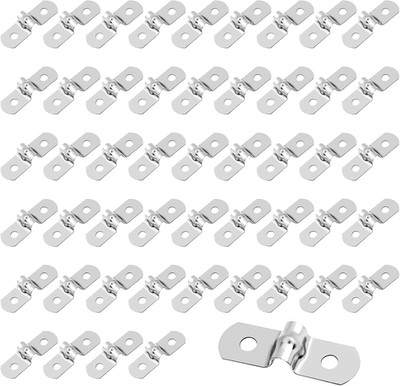 50Pcs M5 Wire Shelf Clips Stainless Steel Rigid Tube Strap Two Hole Strap U Brac