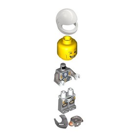 Lego Lance 70323 70316 70312 Silver Visor and Armor Nexo Knights Minifigure 
