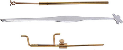 Violin Luthier Install Repair Tool Kit Sound Post Gauge & Retriever Clip & Sette