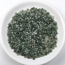 Natural Grade A Jadeite Green Round 3-3.5mm Width Loose Beads 100pcs - Wholesale