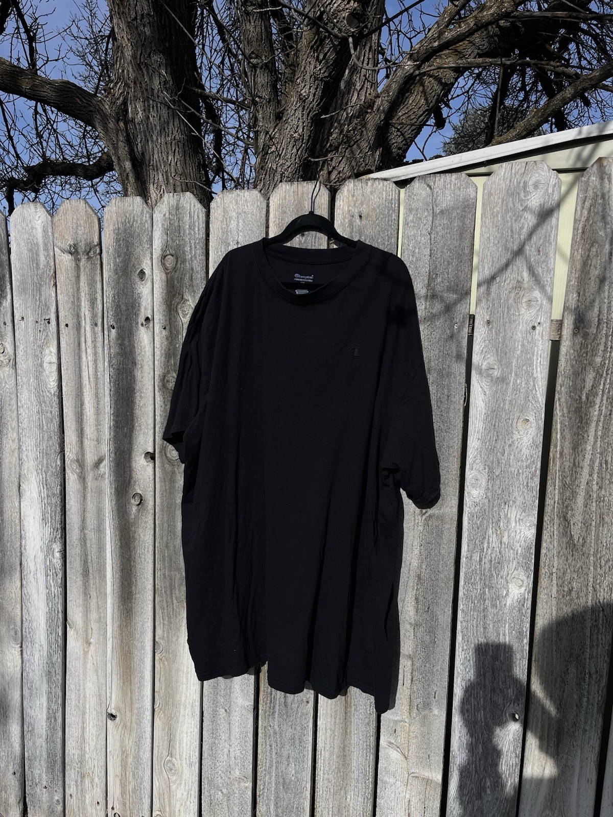2 Black Champion T Shirts (Men’s 5XL & 4XL)  Short Sleeve 100% Cotton