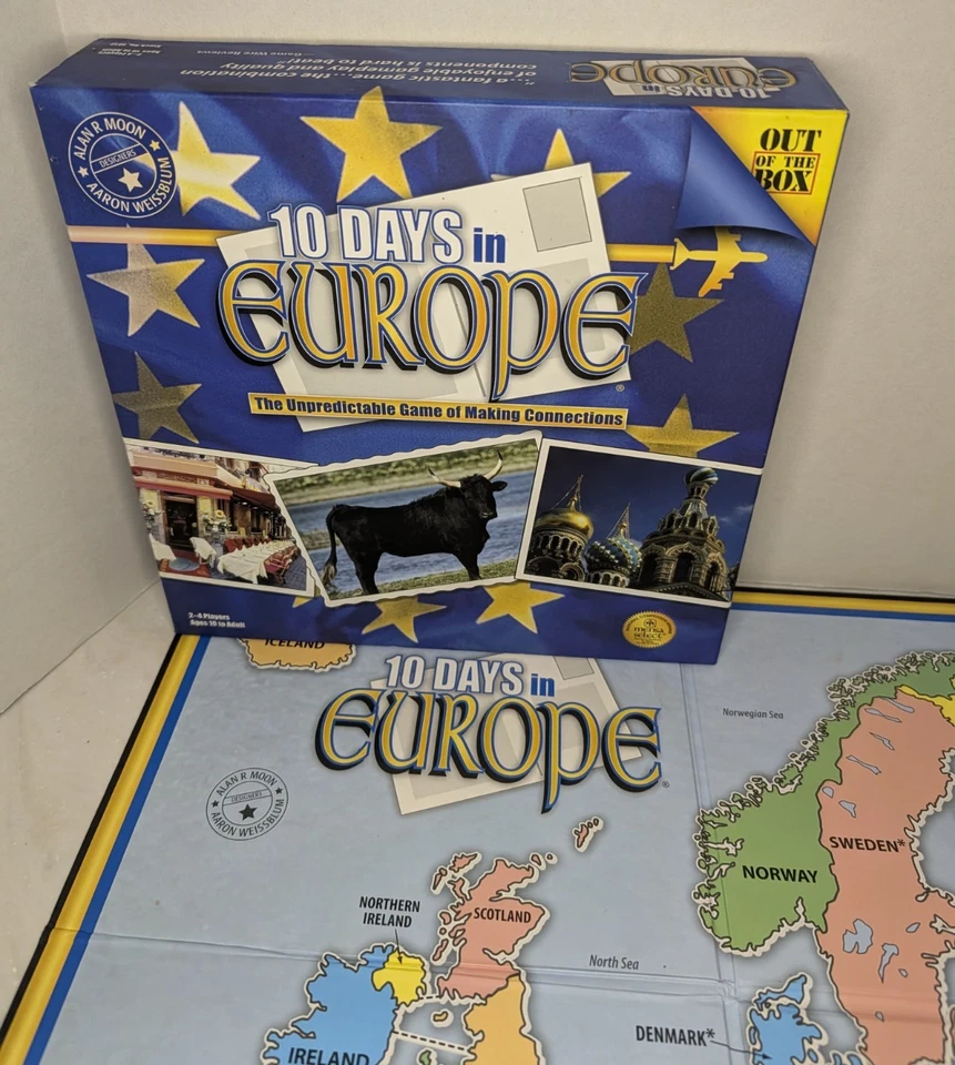 10 Days in Europe Board Game - Out of the Box 2009 - Complete Excellent - Image 2 of 4