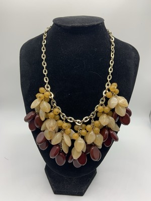 The Limited Acrylic Beaded Fringe Statement Necklace 18 