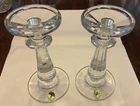 Vintage Pair of Waterford Crystal  Stemmed 8” Candlesticks Holders