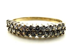 9ct Gold Sparkly Ring Gold Double Eternity Ring Great Gift For Her Full Hallmark