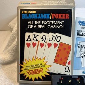 Ken Uston Poker & Blackjack Colecovision Coleco 1982 CIB Tested Works Moreinstor