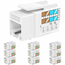 RJ45 Keystone Jack Cat6 10G Support UTP 10 Pack Wall Plate Patch Panel