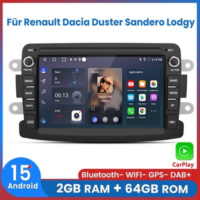 Android15 Apple Carplay Autoradio GPS 64G Für Renault Dacia Duster Sandero Lodgy