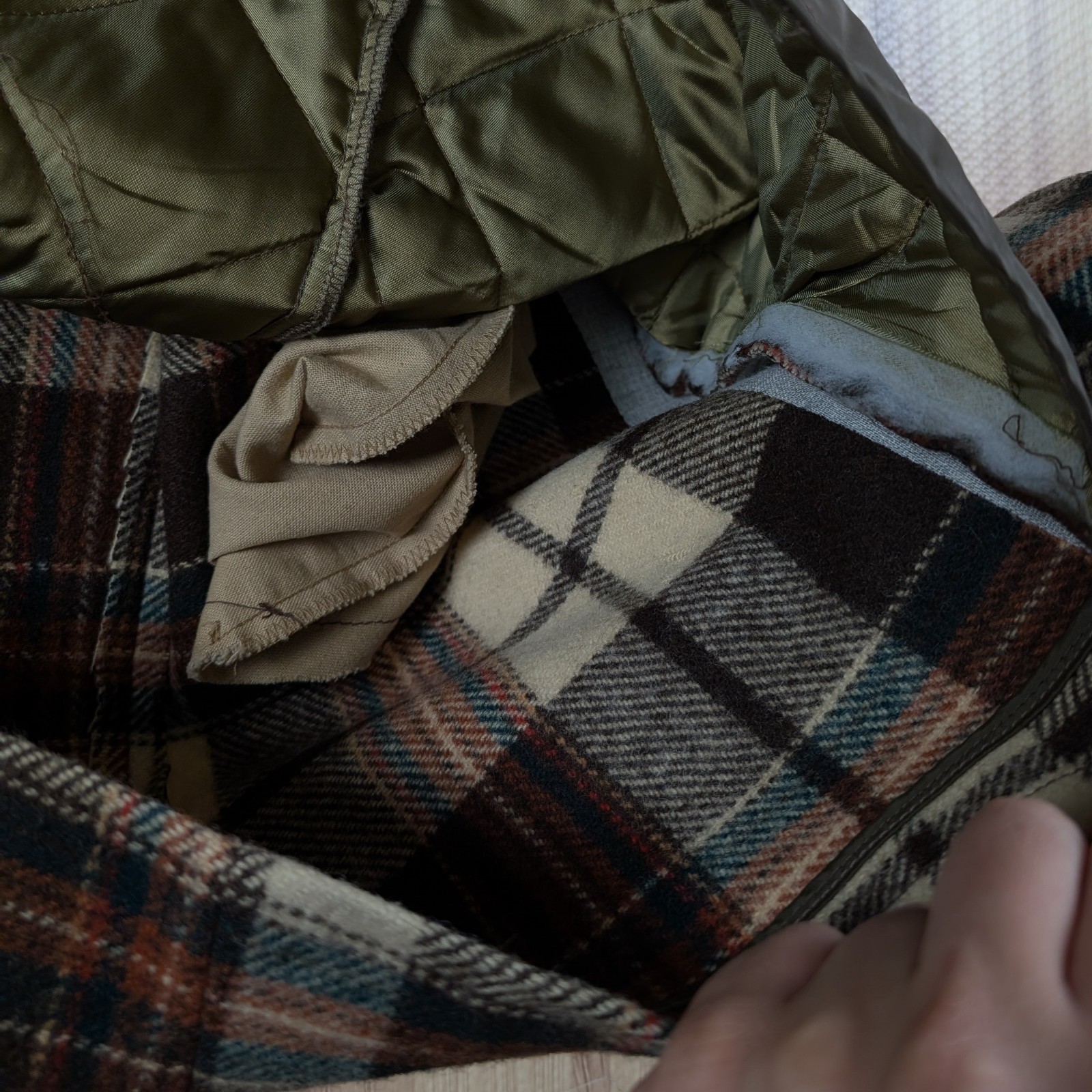 Vintage Pendleton Wool Large Jacket Coat Plaid Qu… - image 11