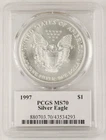 1997 American 1 Oz Silver Eagle Coin $1 PCGS MS70 Mercanti Signed POP-31 @RARE@
