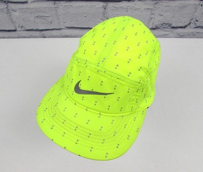 Nike AW84 Dri-Fit 5-Panel Running Hat AeroBill Fly Cap Neon Yellow