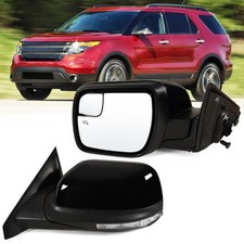 Left Driver Side Mirror Fits 2011-2019 Ford Explorer With Power Heated Turn s...