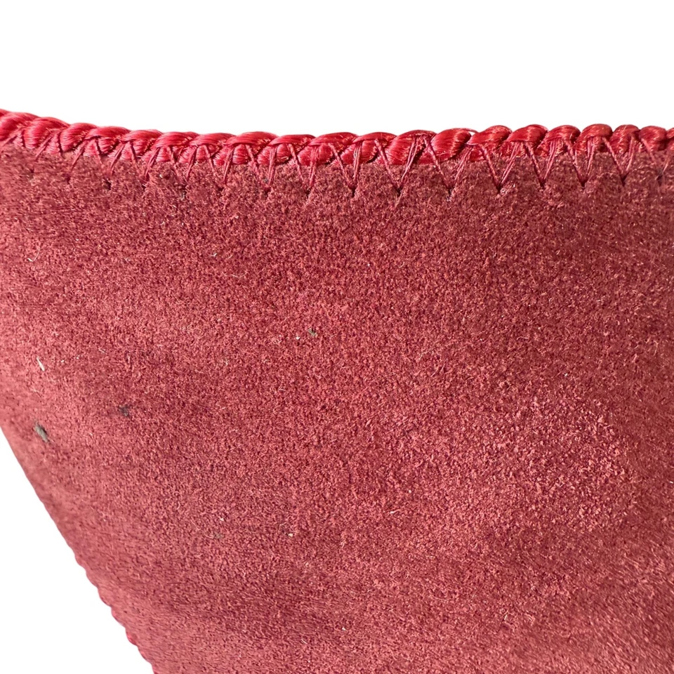 Floral Fligree Suede Wide Waist Statement Belt Womens Burgundy Bohemian - image 3 of 4