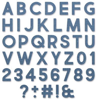 Sizzix Thinlits Dies By Tim Holtz 80/Pkg-Alphanumeric Bold 665205