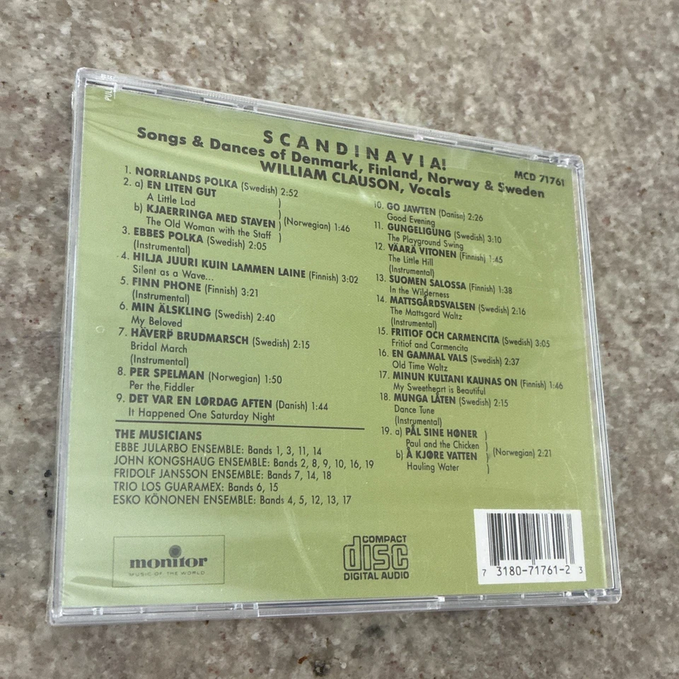 William Clauson Scandinavia Songs & Dances of Denmark, Finland, Norway CD SEALED - Image 2 of 4