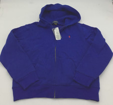 Polo Ralph Lauren Boys Full Zip Hoodie in Navy Blue Size L 14-16 