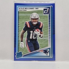 2025 Donruss #327 Kyle Williams Press Proofs Blue New England Patriots (RC) 