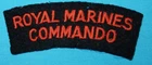 GENUINE WW2 RM ROYAL MARINES COMMANDO UK MILITARY SHOULDER TITLE PATCH BADGE