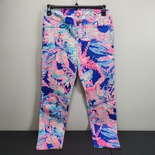 Lilly Pulitzer Kelly Skinny High Rise Ankle Pant Tropical Vacation Size 6