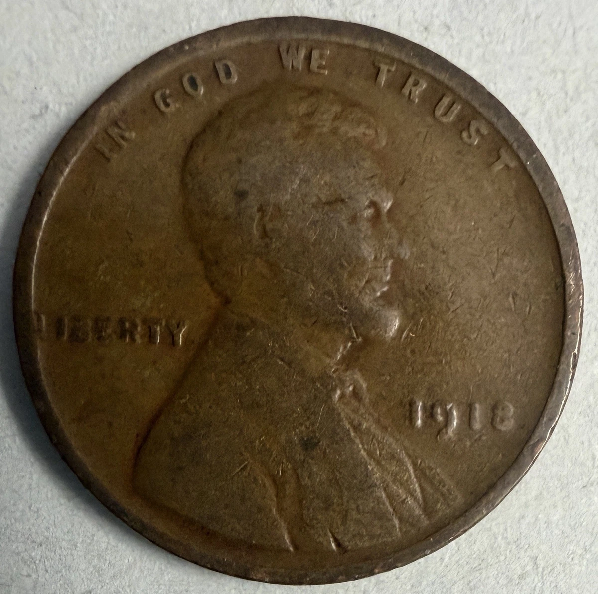 Uncertified Lincoln Wheat Penny 1918 Year US Coin Errors for sale