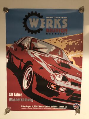 AWESOME Porsche poster works reunion Monterey 2016 Carmel