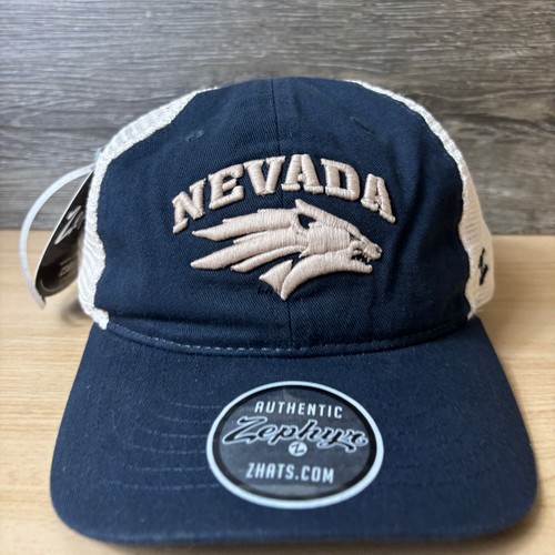 Nevada Wolf Pack Hat Cap Snap Back Blue Wolfpack Zephyr NWT - Picture 3 of 11