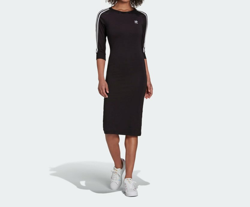 Bemærk entanglement Flad ADIDAS ORIGINALS ADICOLOUR 3 STRIPES BODYCON DRESS BNWT UK 14,16,18 40 SOLD  | eBay