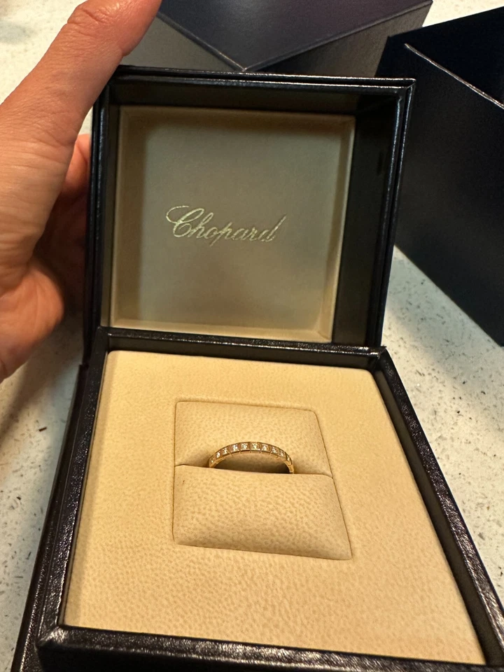 Chopard Ice Cube 18k Yellow Gold Ring With Half-set 0.11 Carat Diamonds, 7,25 US - Image 4 of 4