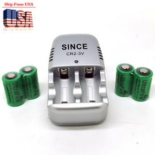 Battery / Charger For CR2 CR-2 800mAh 3.0V Lithium Rechargeable CR15270 CR17355