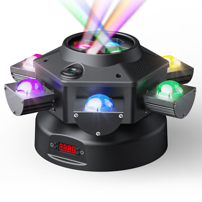 6 Arms Stage Light LED Moving Head Beam Light Bee Eye Laser DJ Disco Party Club