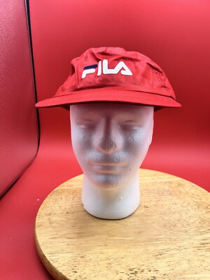 Fila Running Ball Cap Hat Adjustable Baseball Red