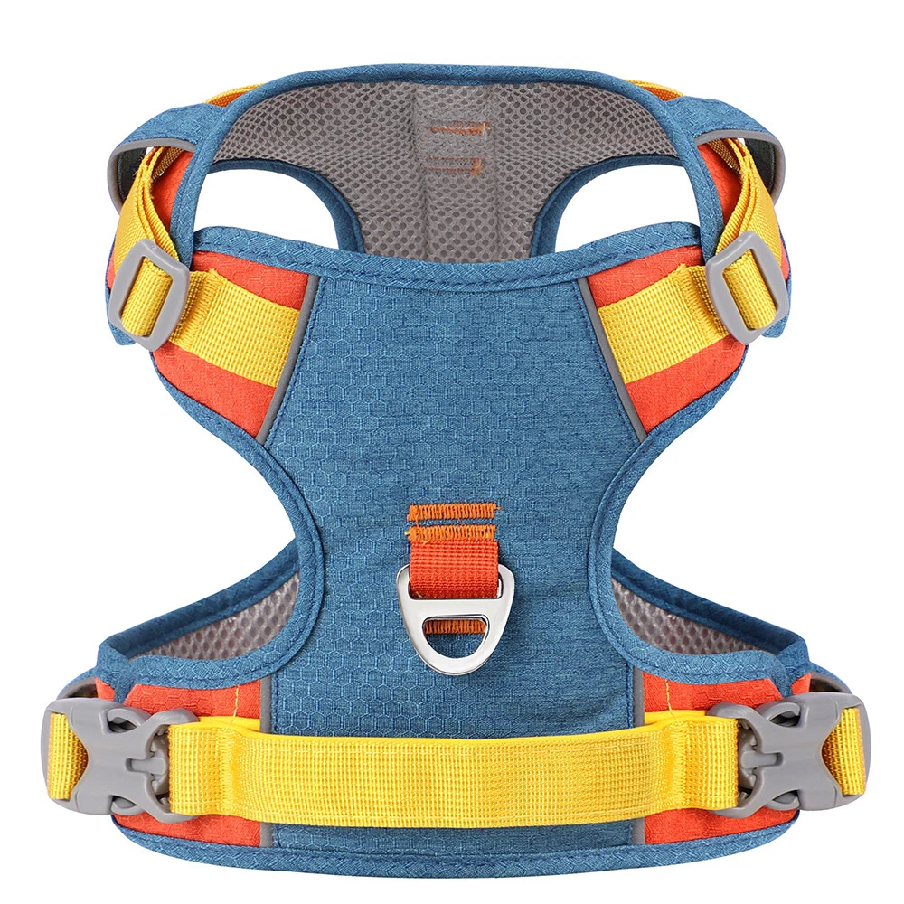 Dog Harness No-Pull Control Vest Reflective Breathable Mesh Vest w/ 2 Leash Clip Dog Harness No-Pull Control Vest Reflective Breathable Mesh Vest w/ 2 Leash Clip