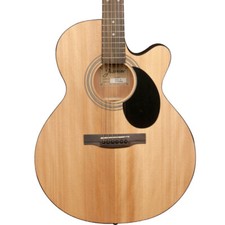 Jasmine S-34c Grand Orchestra Cutaway Acoustic Guitar, Natural