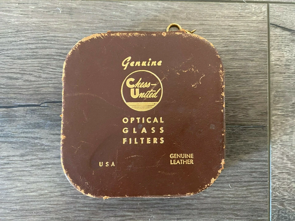 Genuine Chess-United Optical Glass Filters in Leather Case  - Image 2 of 4