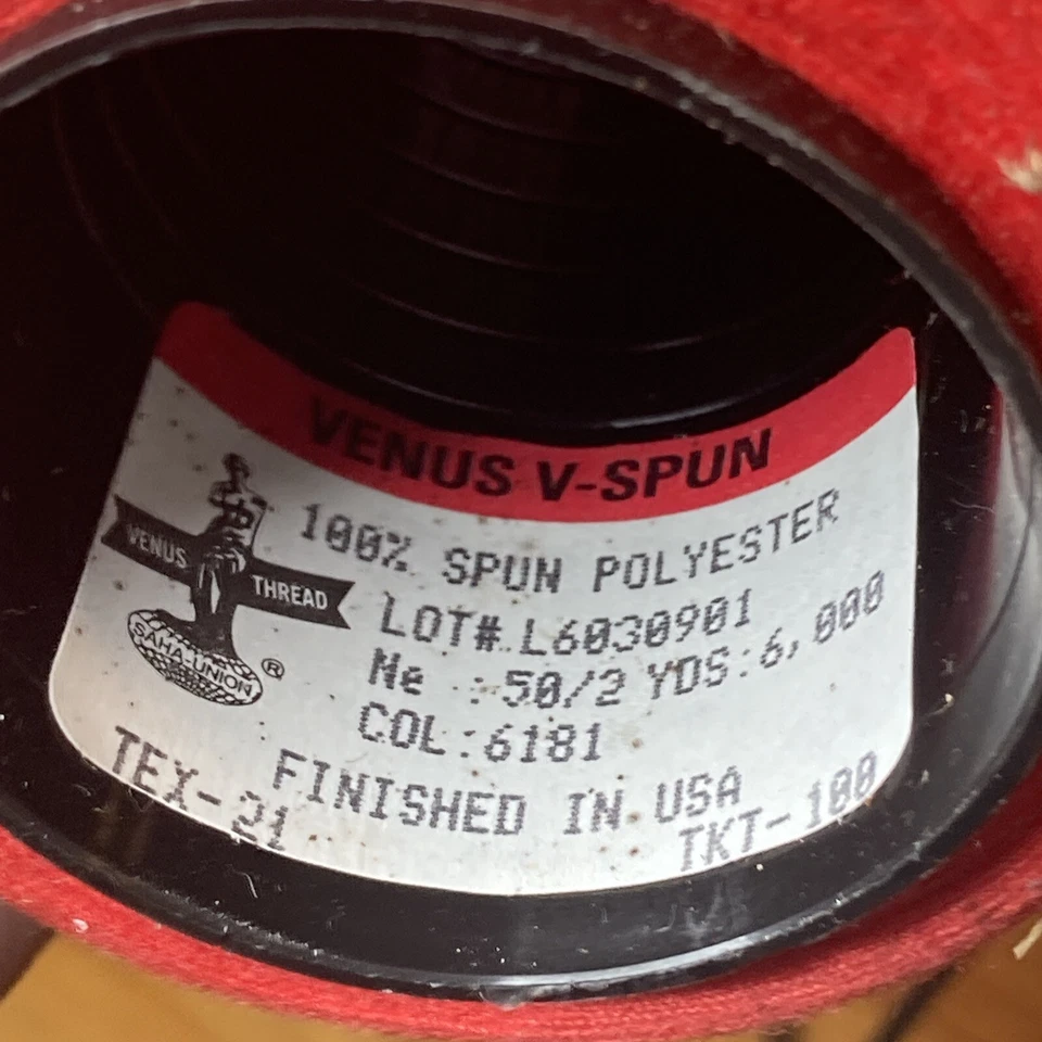 Venus Red V-Spun Polyester Sewing Thread 6,000 Yds x 4 2 of Color 6182 2 of 6181 - Image 2 of 4