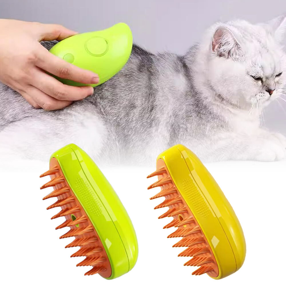 Cat Steam Brush,Steamy Cat Brush with LeaveOn Essence,Cat Steamy Brush