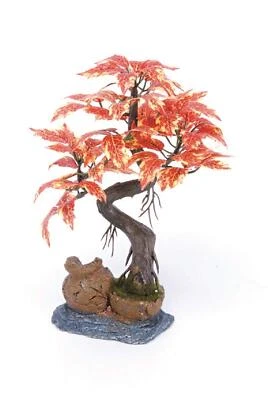 PENN-PLAX Decoreplicas Bonsai Tree Aquarium Decoration “ Orange “ Safe For Freshwater And