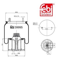 febi bilstein 39995 Luftfederbalg Mit Kunststoffkolben FüR Bergische Achsen