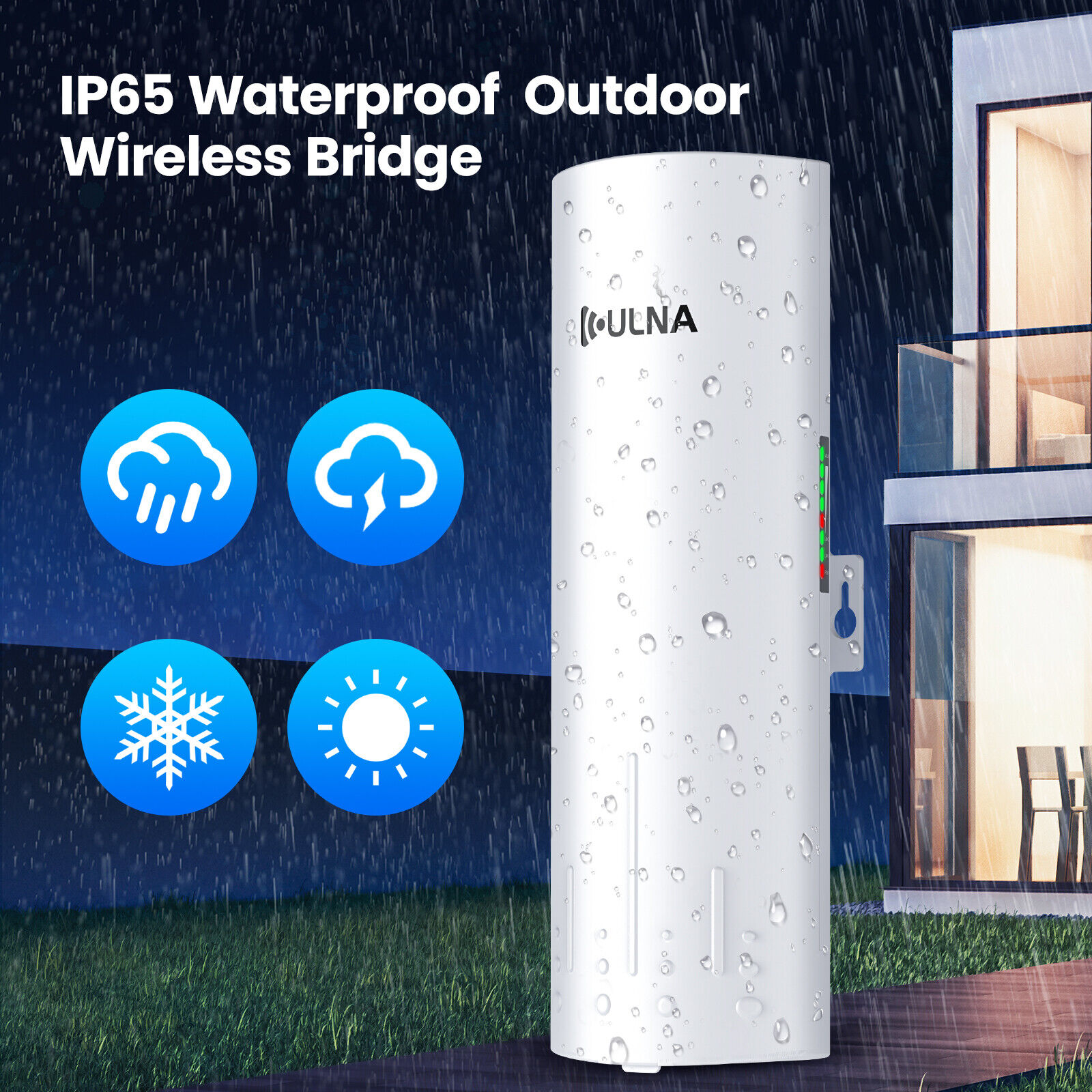 ULNA 1Gbps Point to Point Gigabit WiFi Wireless Bridge W16dBi High-gain Antenna