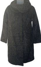Paul Costello Size 10 Roll Down Single Breasted Side Pockets Mid Length Coat