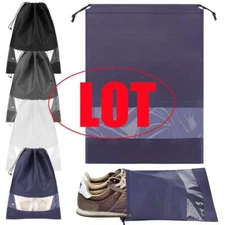 4//8/16/20 Travel & Daily Shoe Bag Large Non-Woven Drawstring Shoes Storage Bags