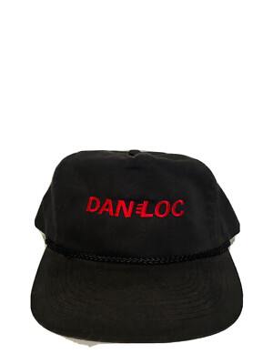 NEW Vintage Embroidered DAN LOC Black & Red SnapBack Trucker Hat